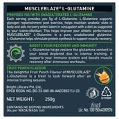 6 - MuscleBlaze L-Glutamine,  0.55 lb  Fruit Punch 
