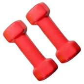 2 - SportSoul Vinyl Dumbbell,  Red  1 kg 