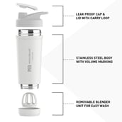 7 - MuscleBlaze Steel Shaker Pro,  Pristine White  700 ml