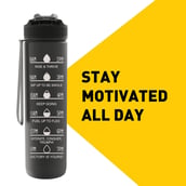 7 - MuscleBlaze Sipper Water Bottle, Jet Black 1 L