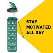 9 - MuscleBlaze Sipper Water Bottle, Forest Green 1 L