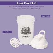 4 - GHC Brisqore Smart Classic Leakproof Protein Shaker,  White  500 ml 
