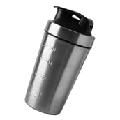 4 - GHC Nutrigize Stainless Steel Shaker Bottle,  Silver/Black  590 ml 