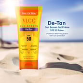 4 - VLCC De-Tan Sunscreen Gel Creme,  100 g  Carrot & Cucumber Extracts 