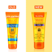2 - VLCC Water Resistant Sunscreen Gel Creme,  100 g  Olive Oil & Carrot Extracts 