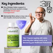 5 - Health Veda Organics Zinc Citrate, 120 capsules