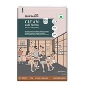 9 - TrueBasics Clean Whey Protein (Isolate + Concentrate),  0.39 lb  Chocolate Pack of 5 (35 g x 5)