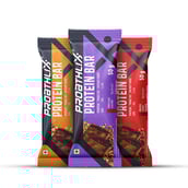 6 - Proathlix Protein Bar(15g Protein),  12 bar(s)  Mixed Flavour (Hazelnut | Fruit & Nut | Coffee) 