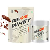 Fuel One Whey Protein 1 kg Chocolate & Creatine Monohydrate Unflavoured 100g Combo