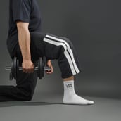 3 - MuscleBlaze Rep/Set Socks Combo,  White-(5 Pack)  Ankle Length 