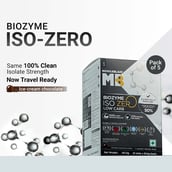 2 - MuscleBlaze Biozyme Iso-Zero, 0.37 lb Low carb Ice Cream Chocolate (5x36g) Travel Pack