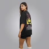 6 - MuscleBlaze LWL Oversized Tshirt, Medium Black