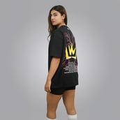 6 - MuscleBlaze LWL Oversized Tshirt,  Small  Black