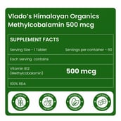 2 - Vlado's Himalayan Organics Methylcobalamin Vitamin B12 500mcg,  60 tablet(s)  Unflavoured 