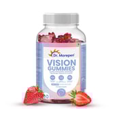 1 - Dr. Morepen Vision Gummies with Lutein Strawberry Mix Flavour,  60 gummies 