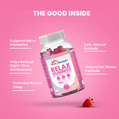1 - Dr. Morepen Relax Gummies with Ashwagandha & Melatonin Strawberry Flavour, 60 gummies