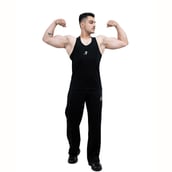 10 - Athflex Men's Straight Fit Classic Workout Pants, Black Medium