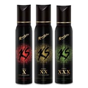 Kamasutra X XX and XXX Deo Combo of 3, 120 ml for Women & Men