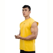 2 - Athflex Men's Sleeveless Elevate Boxy Tank,  Small  Yellow 