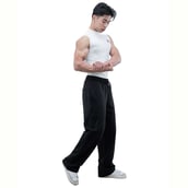 5 - Athflex Men's Sleeveless Hustle Highneck Compression Tank,  Medium  White 