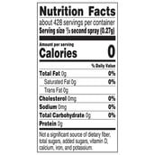 2 - Pam Happy Baking Cooking Spray with Flour,  0.141 kg (nutritionfact)