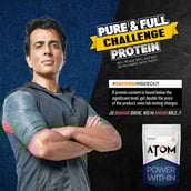 4 - AS-IT-IS Nutrition ATOM PWR Whey Protein, 2.2 lb Kesar Kulfi