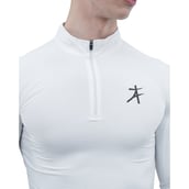 5 - Athflex Men's Compression Fit Hustle Highneck Pullover, White Large