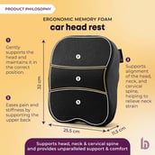 6 - Betterhood Car Headrest,  Free Size  Black 