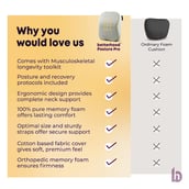 8 - Betterhood Car Headrest, Free Size Grey (Pack of 2)