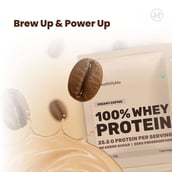 5 - HealthifyMe 100% Whey Protein,  5 sachets/pack  Creamy Coffee 