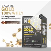 2 - MuscleBlaze Biozyme Gold 100% Whey,  0.39 lb  Monk Fruit Sweetened Chocolate Hazelnut Travel Pack 