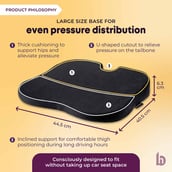 5 - betterhood Car Seat Cushion, Black for Lumbar Support