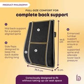 5 - betterhood Car Backrest Cushion, Black for Back Support