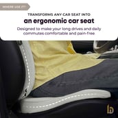 4 - betterhood Car Backrest Cushion, Grey for Back Support