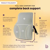 5 - betterhood Back Support Cushion,  Grey  for Chair 