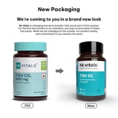 9 - HealthKart HK Vitals Fish Oil 1000mg with 180mg EPA and 120mg DHA,  30 capsules
