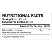 3 - Pole Nutrition HMB,  120 capsules  Unflavoured 