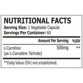3 - Pole Nutrition L Carnitine,  60 capsules  Unflavoured 