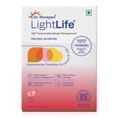 1 - Dr. Morepen LightLife Pre-Meal Nutrition,  10 sachets/pack  Litchi 