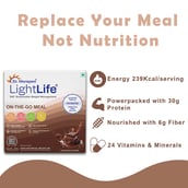 3 - Dr. Morepen LightLife Power Plan, 50 sachets/pack Pre-Meal Nutrition Mix flavour Assorted & On-The-Go Meal 10 Sachets flavour Chocolate