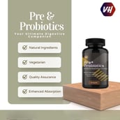 5 - Vitaminhaat Pre+ Probiotics,  60 capsules  Unflavoured 