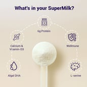 4 - Gritzo SuperMilk Unsweetened 2-6y Personalized Protein and Nutrition Drink Mix,  300 g  Creamy Vanilla