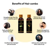 2 - Roopayur Anti Hairfall Combo, 2 Piece(s)/Pack Hair Oil + Anti Hair fall & Anti Dandruff Shampoo