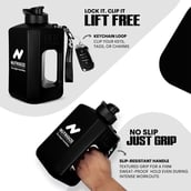 2 - GHC Nutrigize Leakproof Gallon Water Bottle with Handle,  Black  2 L 