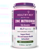 1 - HealthyHey Nutrition Zinc Methionine Plus Copper,  120 capsules 