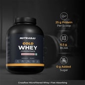 3 - Nutrabay Gold Concentrate Whey Protein, 4.4 lb Strawberry Milkshake