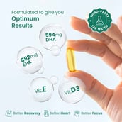 4 - Neuherbs Omega 3 Deep Sea Fish Oil for Heart, Brain & Bone Lemon Flavour,  60 softgels 