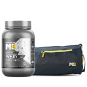 MuscleBlaze Biozyme Performance Whey 1kg Rich Chocolate & Gym Bag Combo