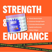 2 - Smash Micronised Creatine Monohydrate,  Rage-Orange  0.26 lb 