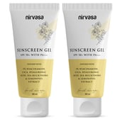 1 - Nirvasa Sunscreen Gel with 5% Niacinamide, 50 ml SPF 50+ with PA+++ (Pack of 2)